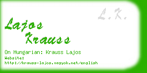 lajos krauss business card